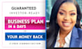 write a topnotch business plan, grant writing, startups, investors, fundraising