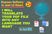 translate pdf or docx into any language