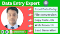 do data entry, web research and copy paste job