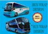 design creative bus wrap, truck wrap, van wrap design