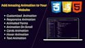 create engaging website animations with html, css and js