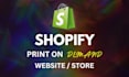 design beautiful shopify print on demand store, shopify website