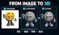 convert your 2d image into an ai 3d printable model