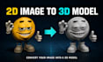 convert your 2d image into a 3d model