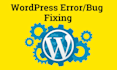 fix or repair any kind of wordpress bug and errors