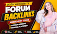 do high authority niche relevant forum backlinks, both dofollow and nofollow