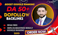 increase domain authority fast of your website moz da 50 plus