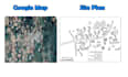 draw 2d site plan, and master plan in autocad from google maps