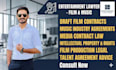 be your entertainment lawyer to draft film, music, and media contracts