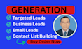 do provide lead generation specialist expert pro b2b leads email list building