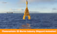 create realistic 3d marine industry shipyard animation