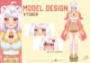 draw live2d anime character design for vtuber