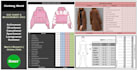 do clothing size chart and measurement spec