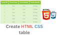 create structured and stylish HTML,CSS tables