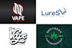 do creative cannabis, vape, cbd, marijuana and medical logo