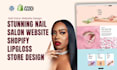 design stunning nail shopify store nail salon website beauty salon website