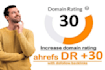 increase domain rating dr 30 plus ahref fast and garantee