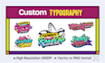 custom uniq typography design for logo, t shirt or anything