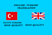 do translation between turkish and english languages