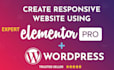 design or redesign wordpress website with elementor pro