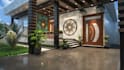 design and 3d render villa, house and home exterior