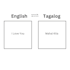 do translating english to tagalog