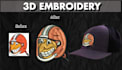 do professionally 3d cap embroidery digitizing