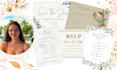 design unique wedding invitations, save the dates, rsvps, wedding day timelines