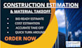 provide commercial construction quantity takeoff and cost estimation