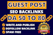 write and publish dofollow guest posts with seo backlinks on high da sites