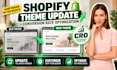update shopify theme for shopify cro and conversion rate optimization