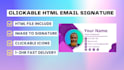 do modern clickable html gmail outlook signature