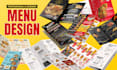 design restaurant, café, fast food, ice cream, trifold, dessert, takeaway menu