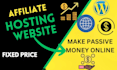 build hosting affiliate website for passive income