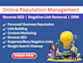 do reputation management, negative links, articles, mugshot removal or suppress