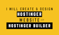 design and create professional website via hostinger website builder