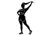 create professional and detailed black and white silhouette