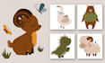 create cute original vector illustration for baby