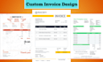 design custom invoice, letterhead, receipt, PDF templates