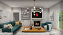 make sketchup model of the living room design and 3d rendering