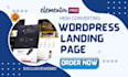 create a responsive wordpress landing page, elementor pro landing page design