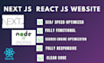 develop seo optimized nextjs website,next 13 app, single page app with expertise