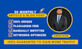 write 30 monthly blog posts on any niche