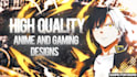 design an youtube anime banner twitter header gaming banner