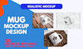 customize a mug mockup with customized background