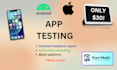 do quality ios and android app testing and summary report
