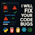 fix bug of python, html css javascript react node js code