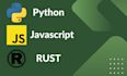 code in python, rust, and javascript with excellence