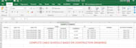 create cable schedule and other construction documents