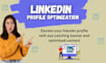 write and optimize your linkedin profile and banner design